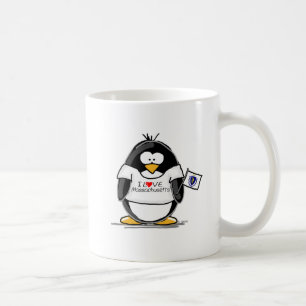 Massachusetts penguin coffee mug