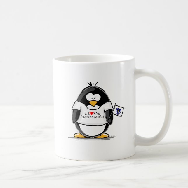Massachusetts penguin coffee mug (Right)