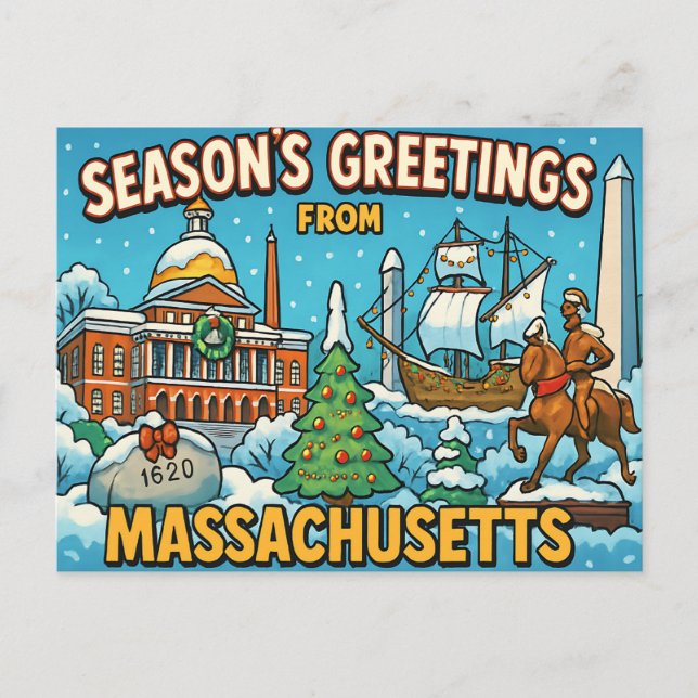 MASSACHUSETTS Postcard (Front)