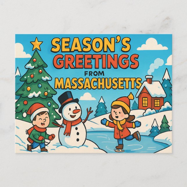 MASSACHUSETTS Postcard (Front)