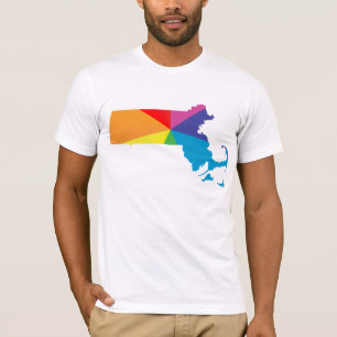 massachusetts pride. angled. T-Shirt