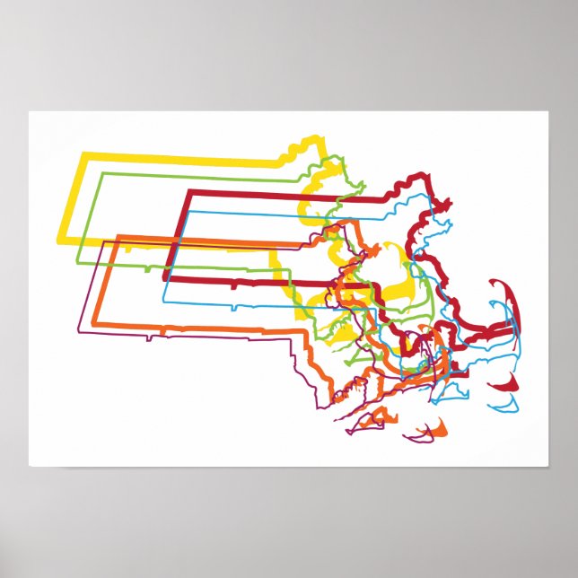 massachusetts pride blur poster (Front)