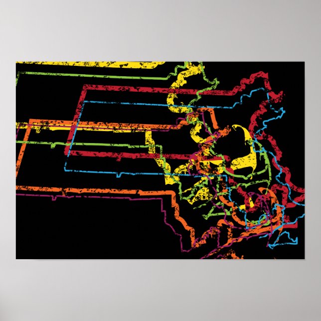 massachusetts pride blur poster (Front)