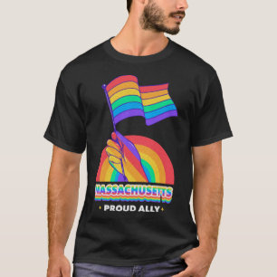Massachusetts Proud Ally Pride Month LGBTQ LGBT Co T-Shirt