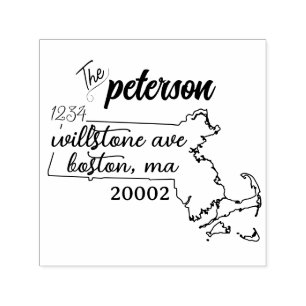 Massachusetts Return Address Stamp Self-Inking