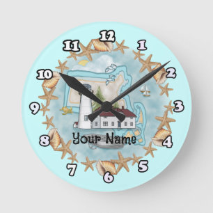 Massachusetts Shells Lighthouse clock