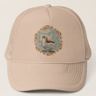 Massachusetts Shells Lighthouse hat