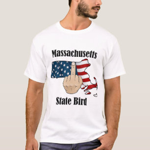 Massachusetts state bird t-shirt middle finger