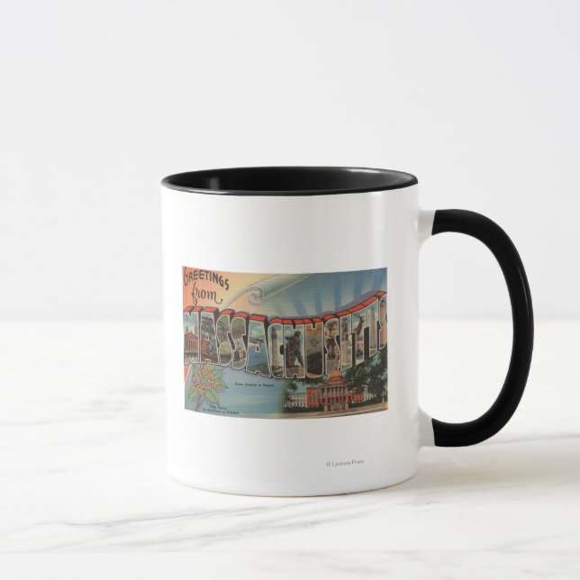 Massachusetts (State Capital/Flower) Mug (Right)