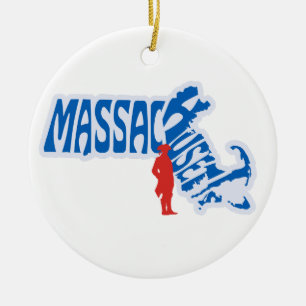Massachusetts State Christmas Tree Ornament