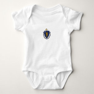 Massachusetts State Flag Baby Bodysuit