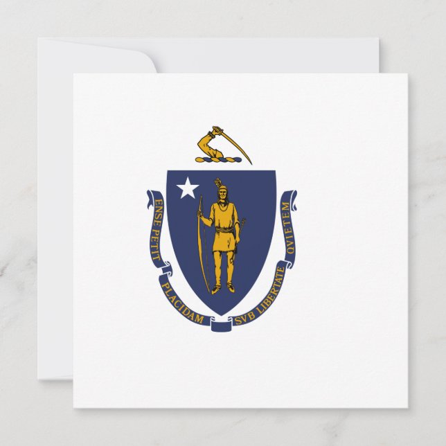 Massachusetts State Flag Card (Front)