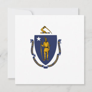 Massachusetts State Flag Card