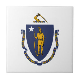 Massachusetts State Flag Ceramic Tile