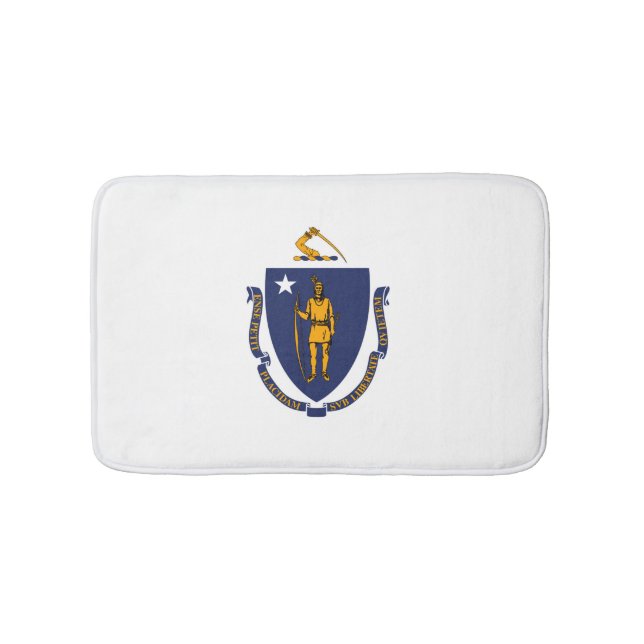 Massachusetts State Flag Design Bath Mat (Front)