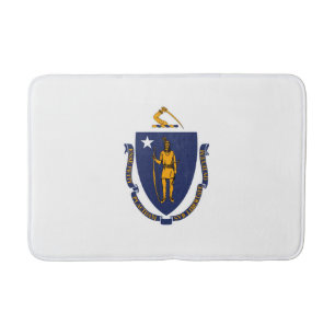 Massachusetts State Flag Design Bath Mat