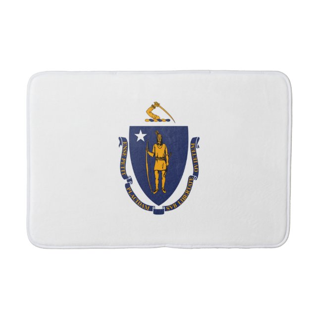Massachusetts State Flag Design Bath Mat (Front)