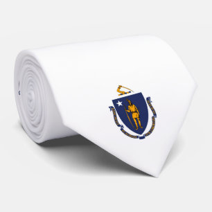 Massachusetts State Flag Design Tie