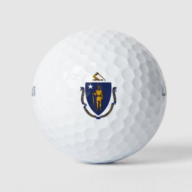 Massachusetts State Flag Golf Balls (Front)