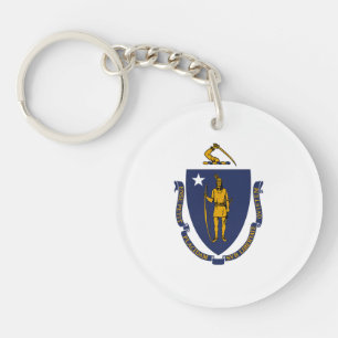 Massachusetts State Flag Key Ring