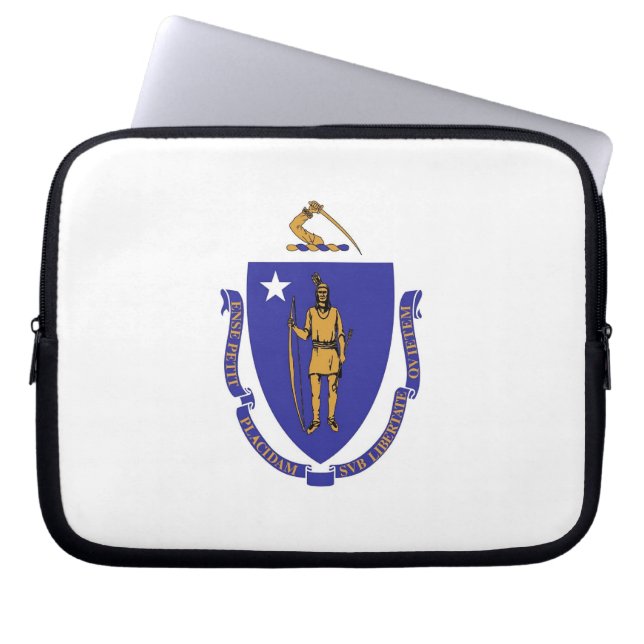 Massachusetts State Flag Laptop Sleeve (Front)