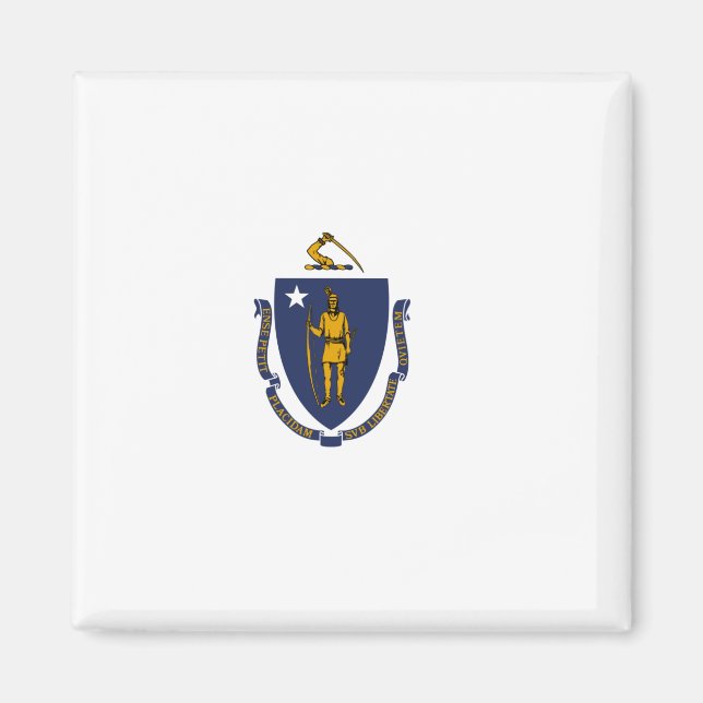 Massachusetts State Flag Magnet (Front)