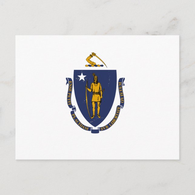 Massachusetts State Flag Postcard (Front)