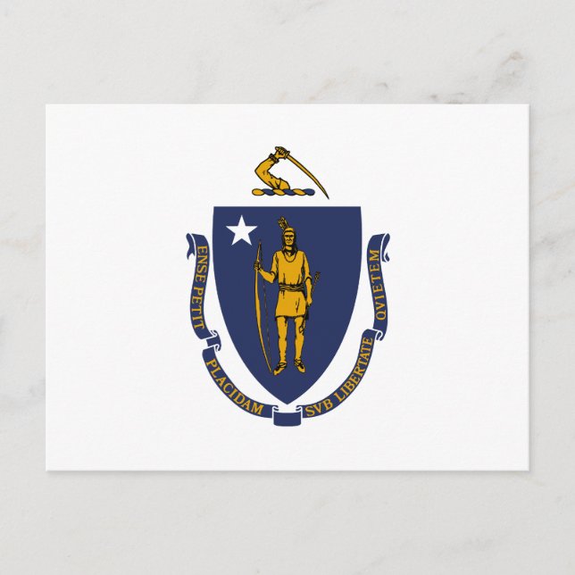Massachusetts State Flag Postcard (Front)