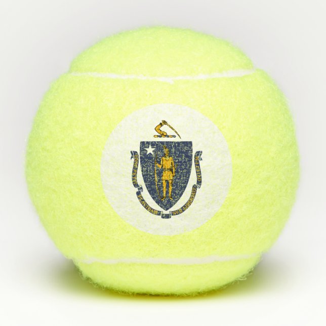 Massachusetts State Flag Tennis Balls (Front)