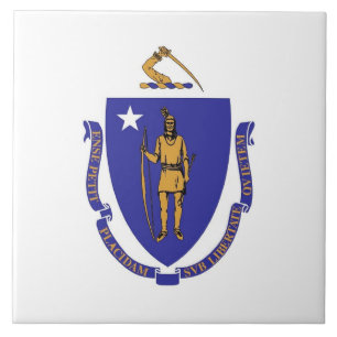 Massachusetts State Flag Tile