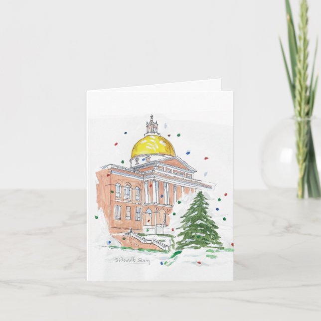 Massachusetts State House Holiday Card (Front)