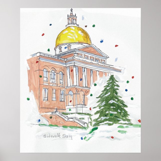 Massachusetts State House Poster (Front)