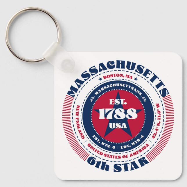 Massachusetts State Keychain (Front)