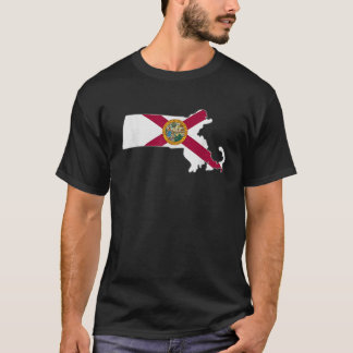 MASSACHUSETTS STATE MAP FLORIDA FL Flag Roots Men T-Shirt