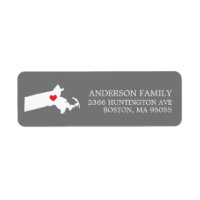 Massachusetts State | Moving Return Address Label