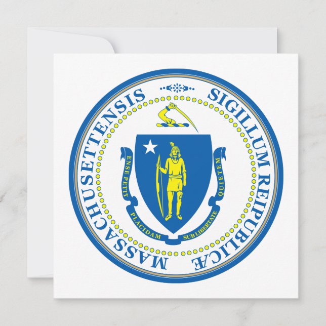 Massachusetts State Seal Invitation (Front)