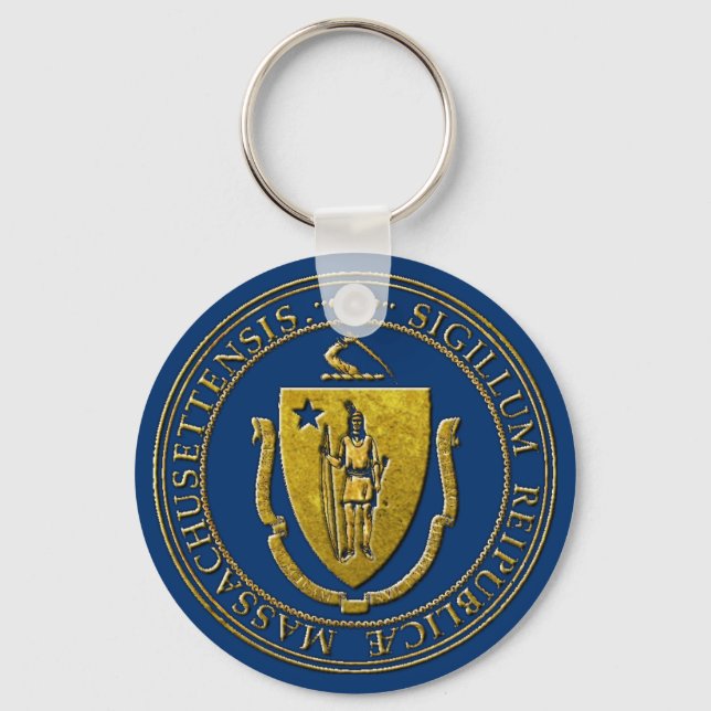 Massachusetts State Seal  Key Ring (Front)