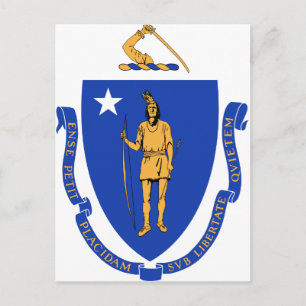 Massachusetts State Seal Postcard
