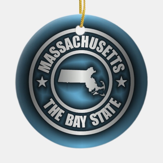 "Massachusetts Steel 2" Ceramic Ornament (Front)