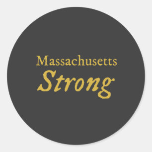 Massachusetts Strong Classic Round Sticker