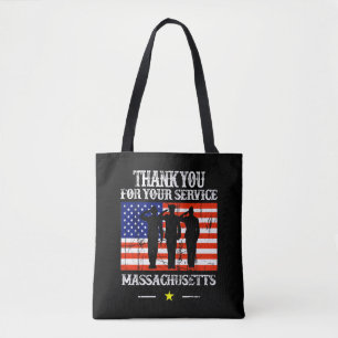 Massachusetts Tote Bag Canvas Christmas