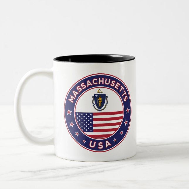 Massachusetts Two-Tone Coffee Mug (Left)