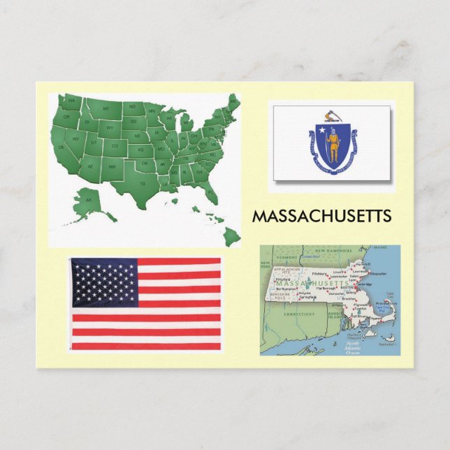 Massachusetts, USA Postcard (Front)