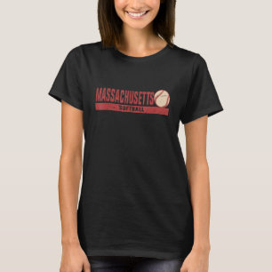 Massachusetts Vintage Softball Team Retro Softball T-Shirt