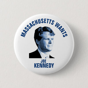 Massachusetts Wants Joe Kennedy 6 Cm Round Badge