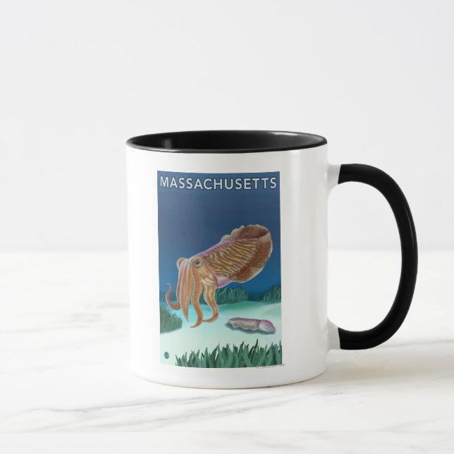 MassachusettsCuttlefish Scene Mug (Right)