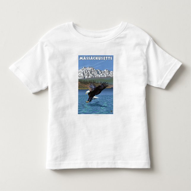 MassachusettsEagle Fishing Toddler T-Shirt (Front)