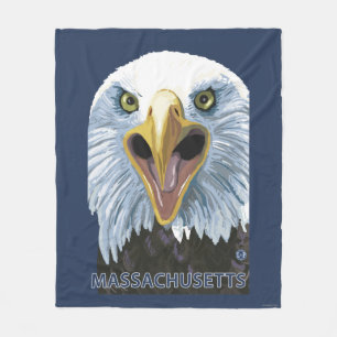 MassachusettsEagle Up Close Fleece Blanket