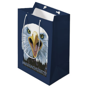 MassachusettsEagle Up Close Medium Gift Bag