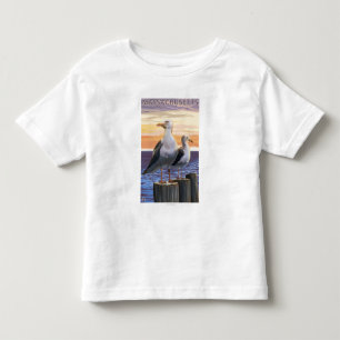 MassachusettsSea Gulls Scene Toddler T-Shirt